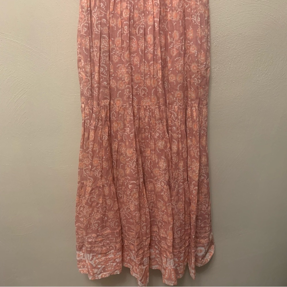 Cleobella Rita Ankle Dress Pink Tan Size Medium - Picture 5 of 10